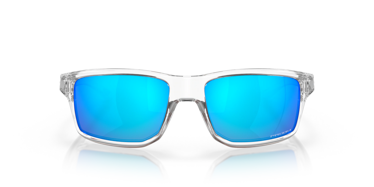 Oakley 63mm Polarized Rectangular Sunglasses in Blue/Clear