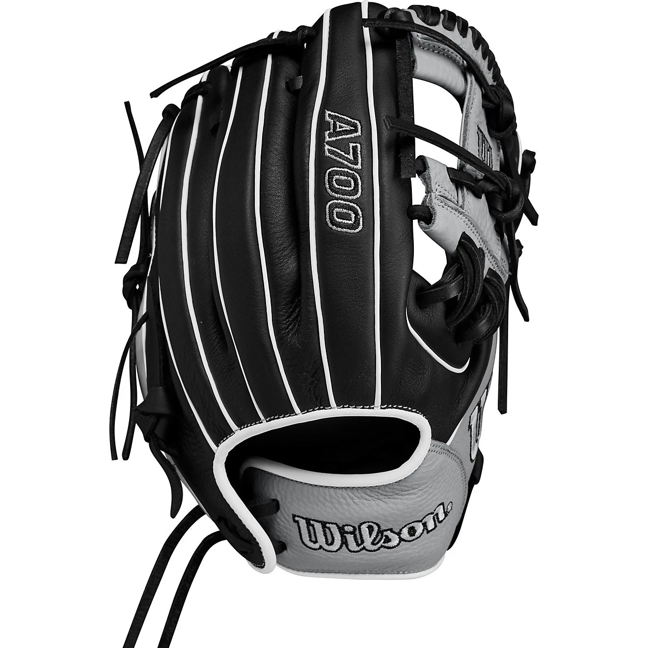 WILSON A700 11.5 Baseball Glove (WBW101427115) Dual Post Black/Grey 11.5 Right Hand