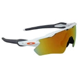 Oakley Mirrored Shield Sunglasses in White/Orange Red