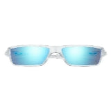 Oakley 63mm Polarized Rectangular Sunglasses in Blue/Clear